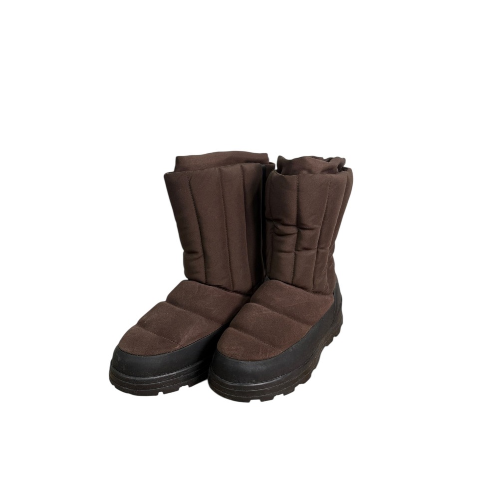 UGG Klamath Short Snow Boots Puffer Winter Warm Cedar Suede Brown Women's Size 7 - Picture 2 of 7